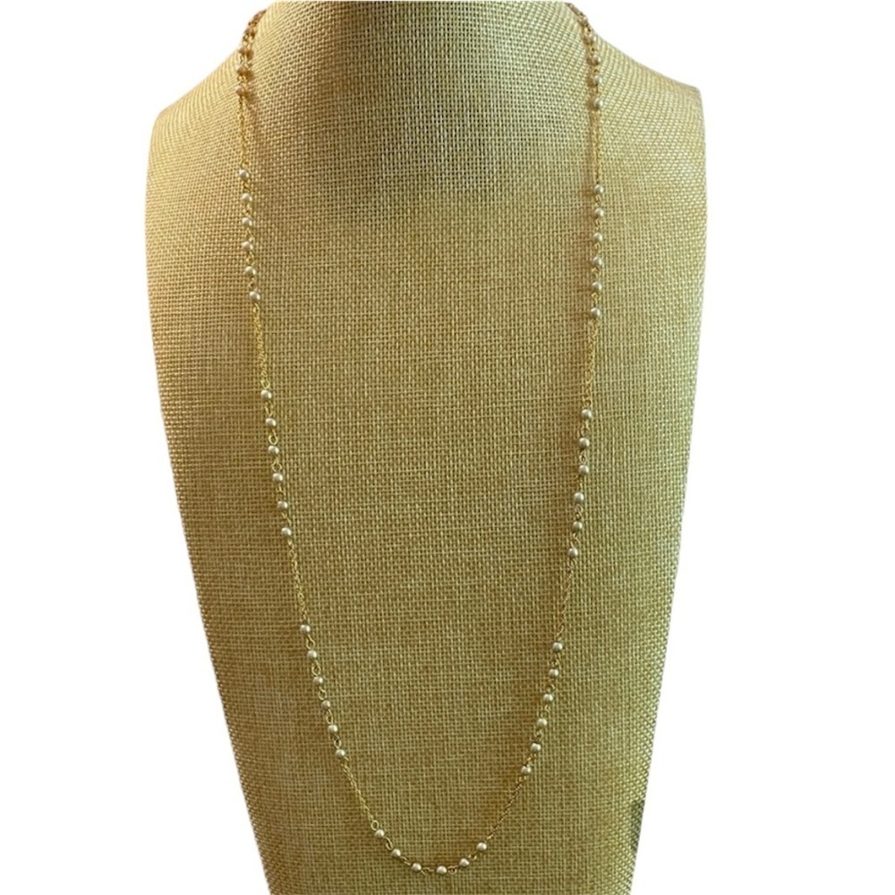 Vintage Joan Rivers Gold Chain Necklace with Silver Balls